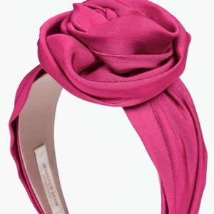 Jennifer Behr 'Rosamund' Faille Silk Hot Pink Headband